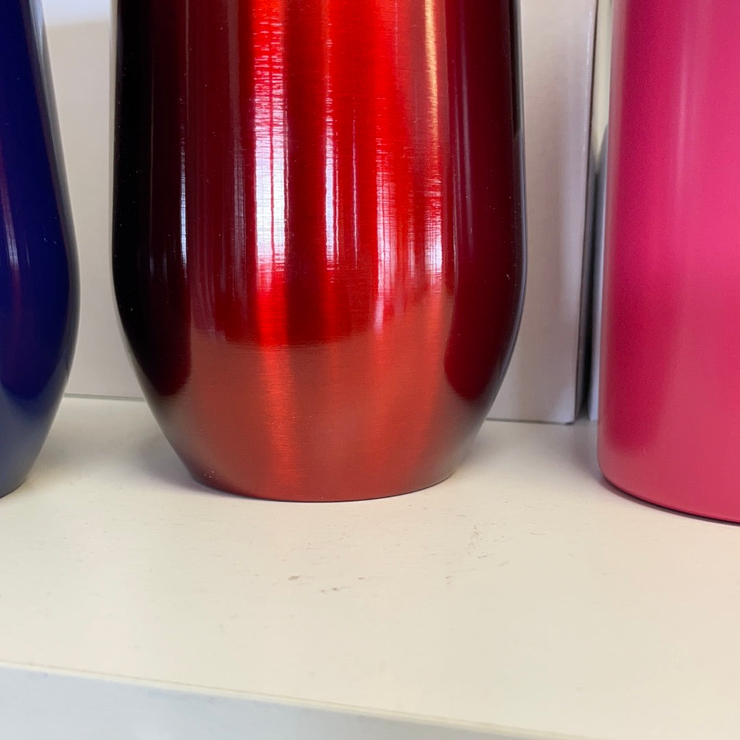 Metallic Red Wine Tumblers
