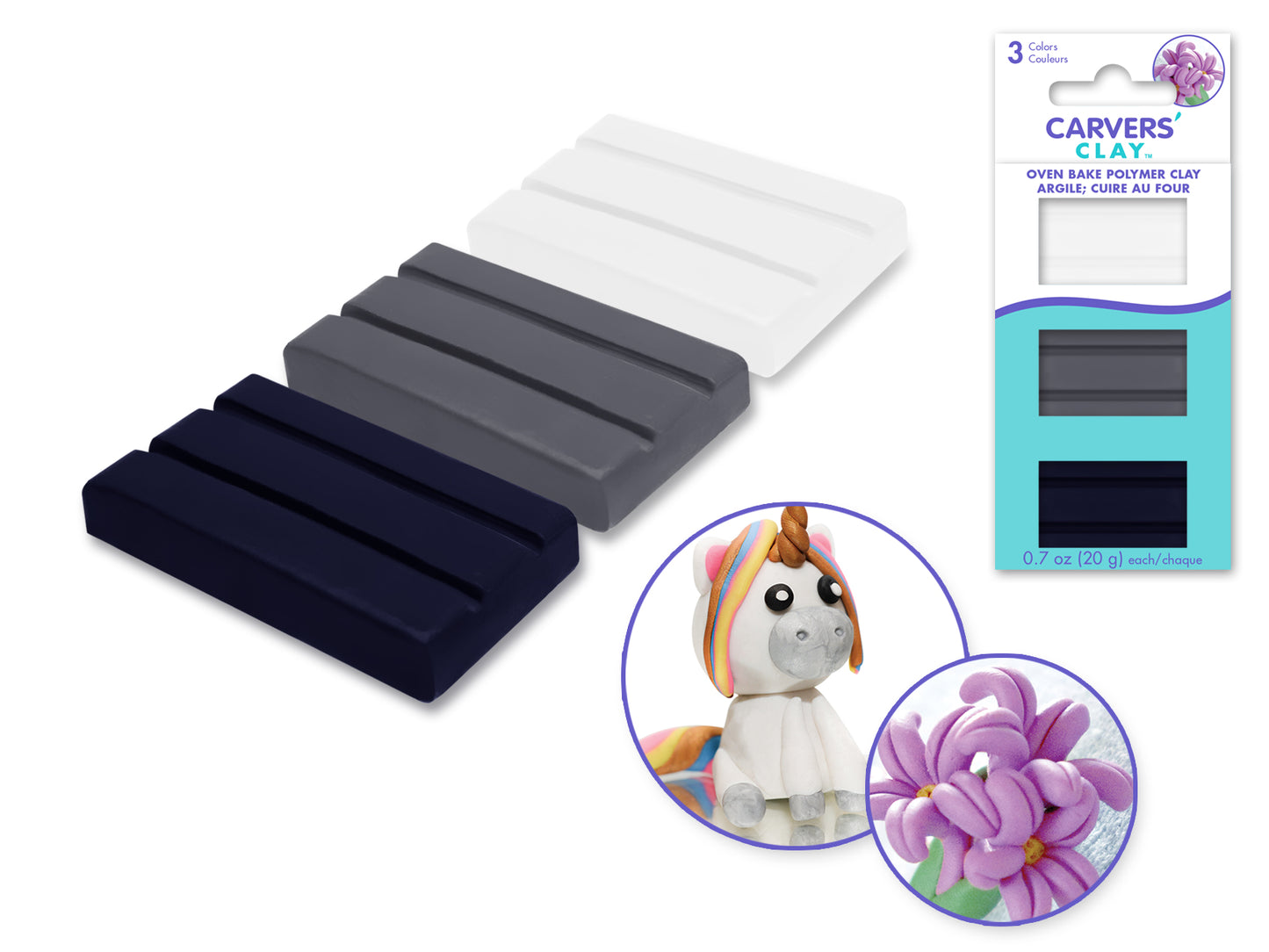 Polymer Oven-Bake Asst 3 X 20g- Classic