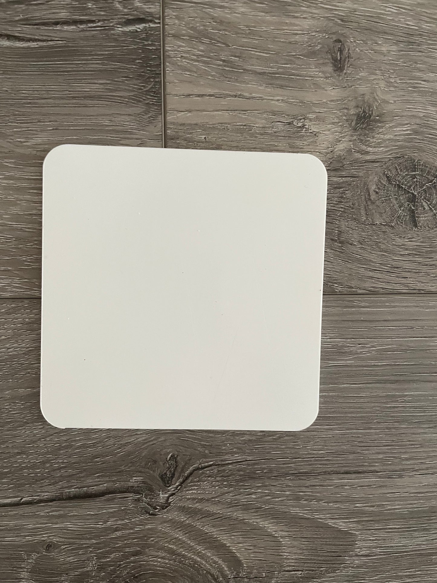 White Acrylic Rounded Square 4"