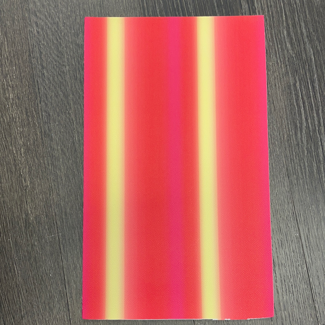 Bubble Faux Leather stripes Orange Yellow