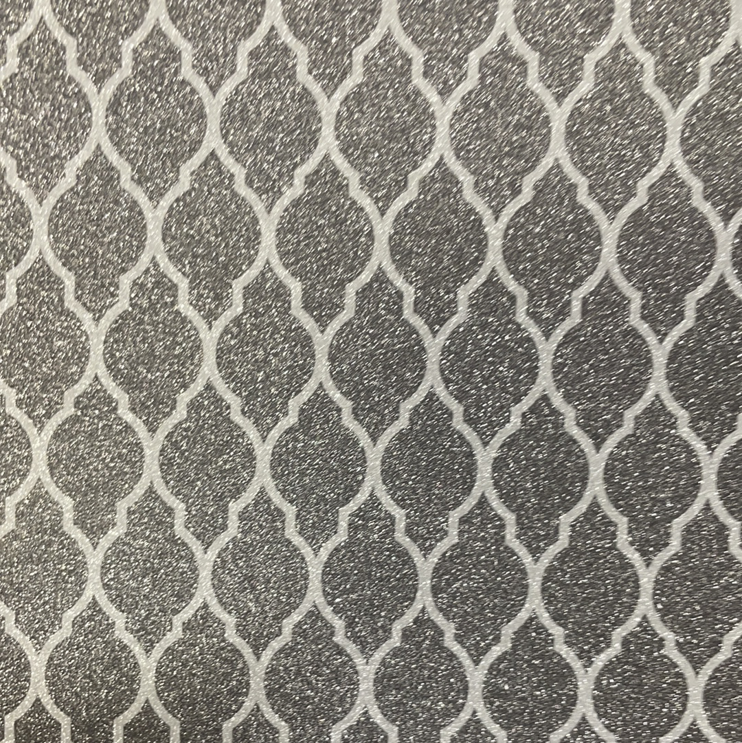 Glam Glitter Cardstock Silver Geometric