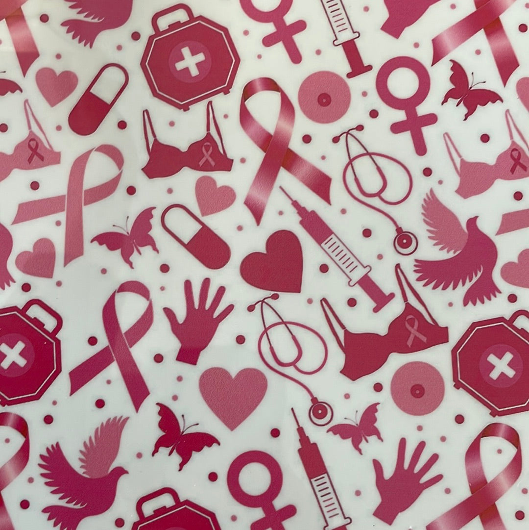 Pink Ribbon Patterned HTV