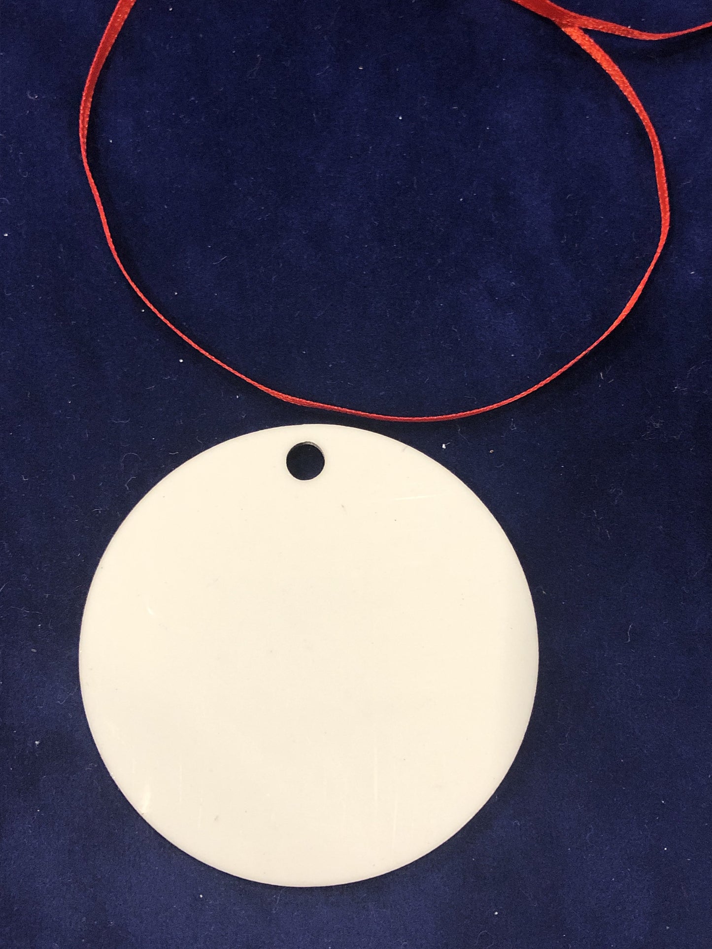 DBL MDF Round Ornament White - 80MM
