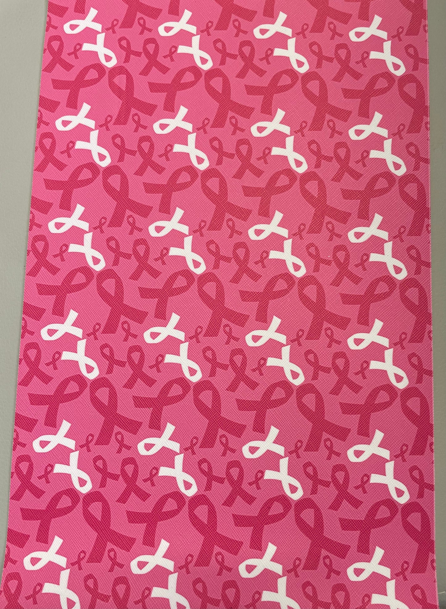 Cancer Ribbon Faux leather