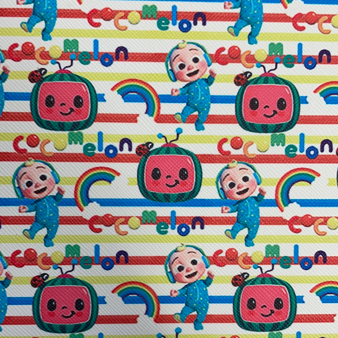 Coco Melon Stripe Faux Leather