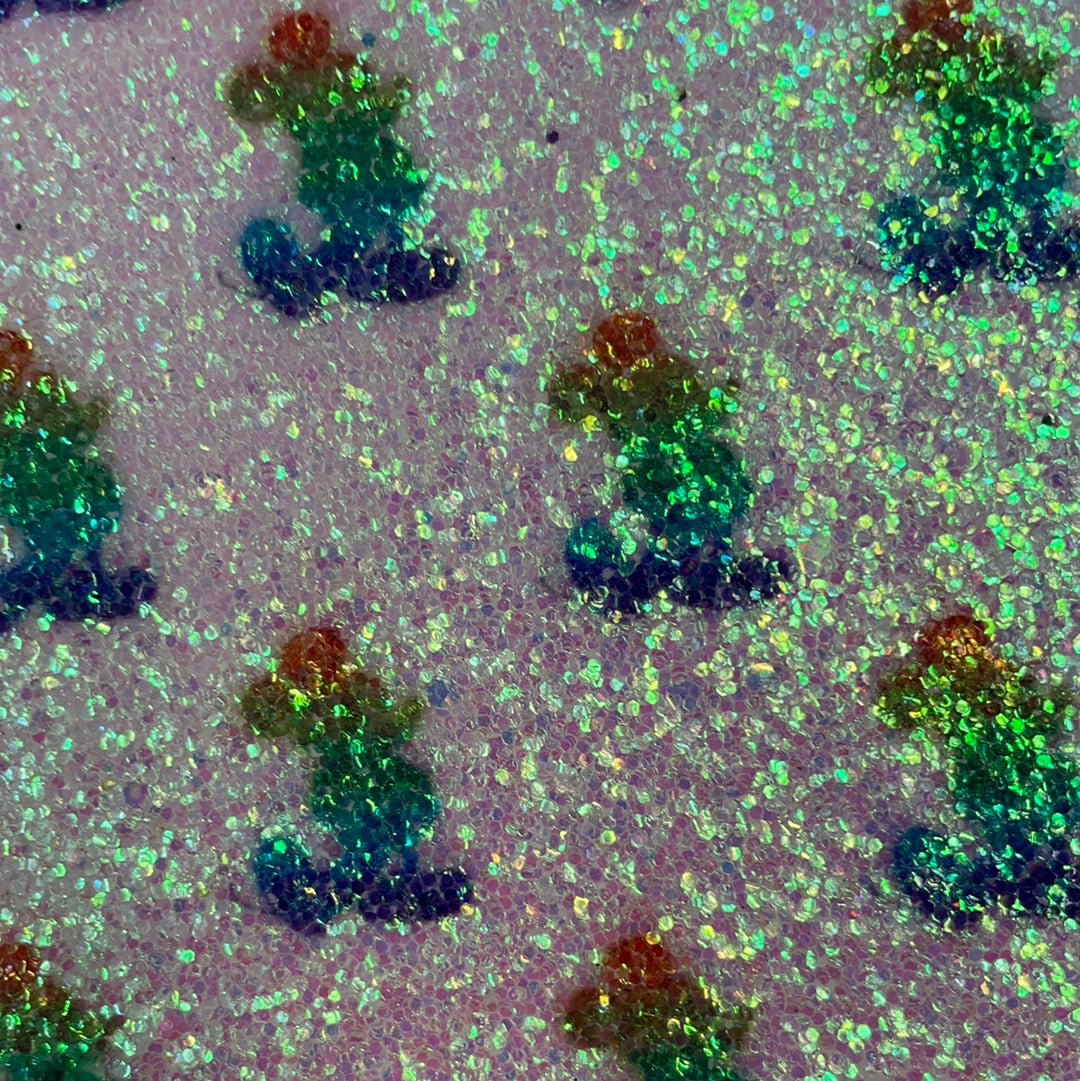 Rainbow Mouse Chunky Glitter glitter Faux Leather