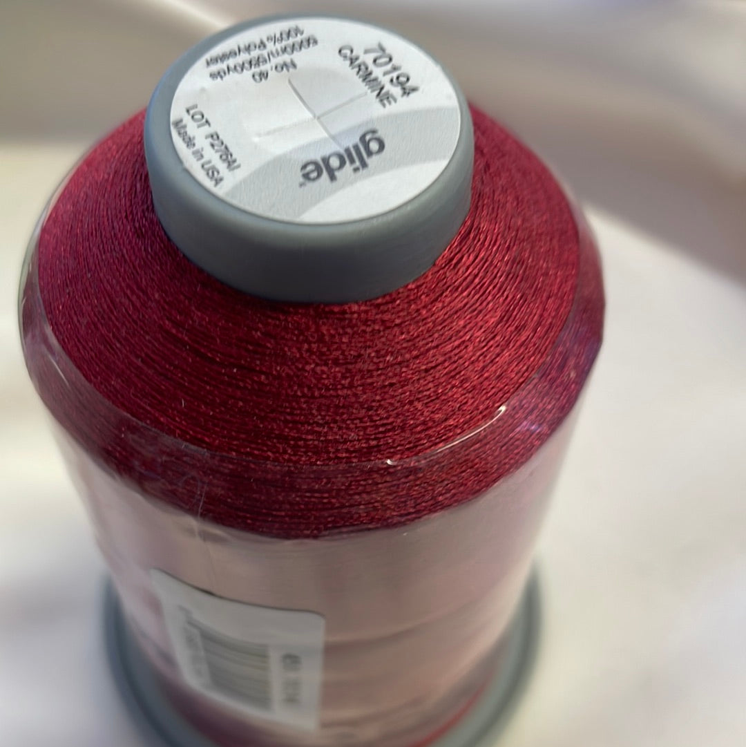 Glide Poly Thread 40wt Carmine 70194