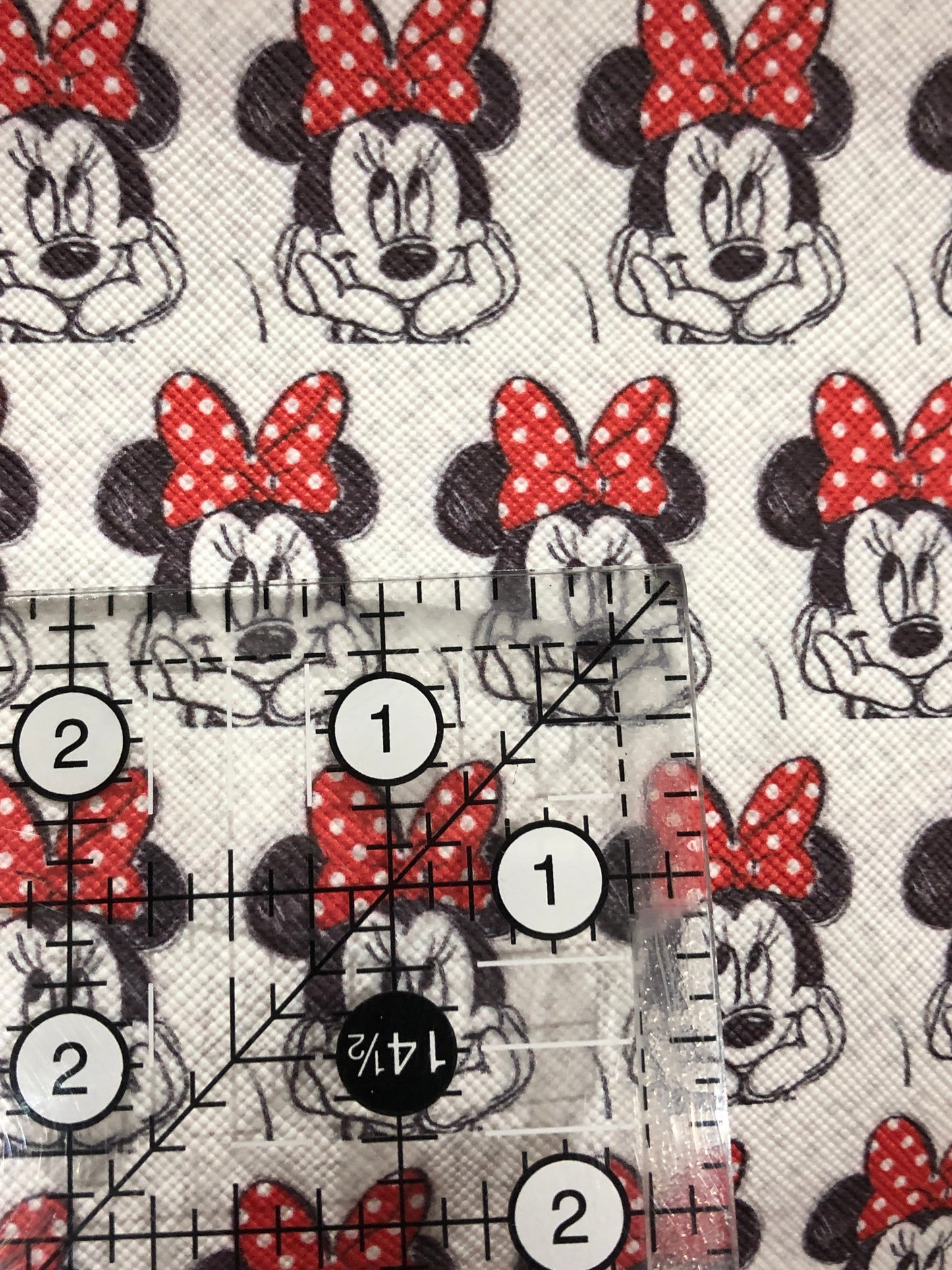 Girl Mouse Head in Hands Faux Leather