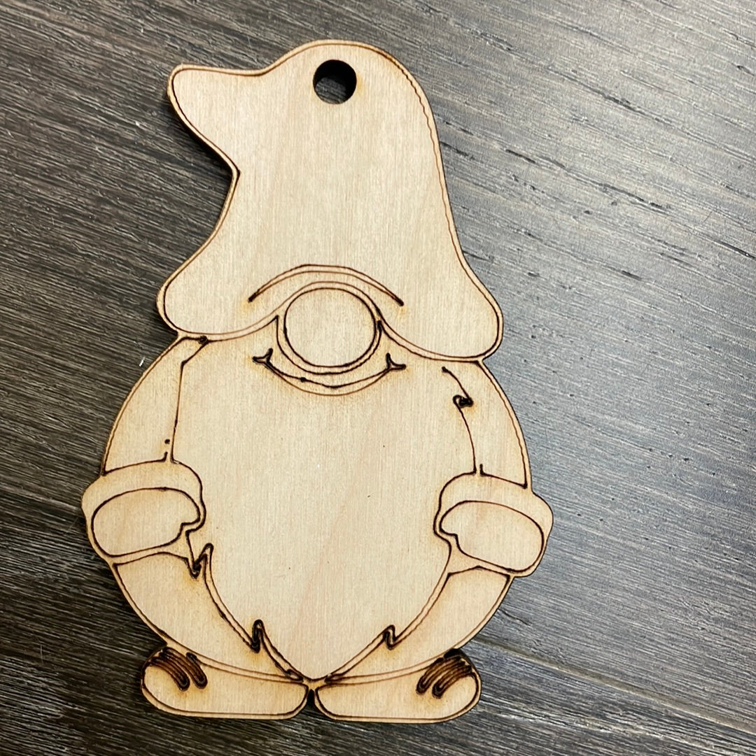 Birch Ornaments , Round gnome