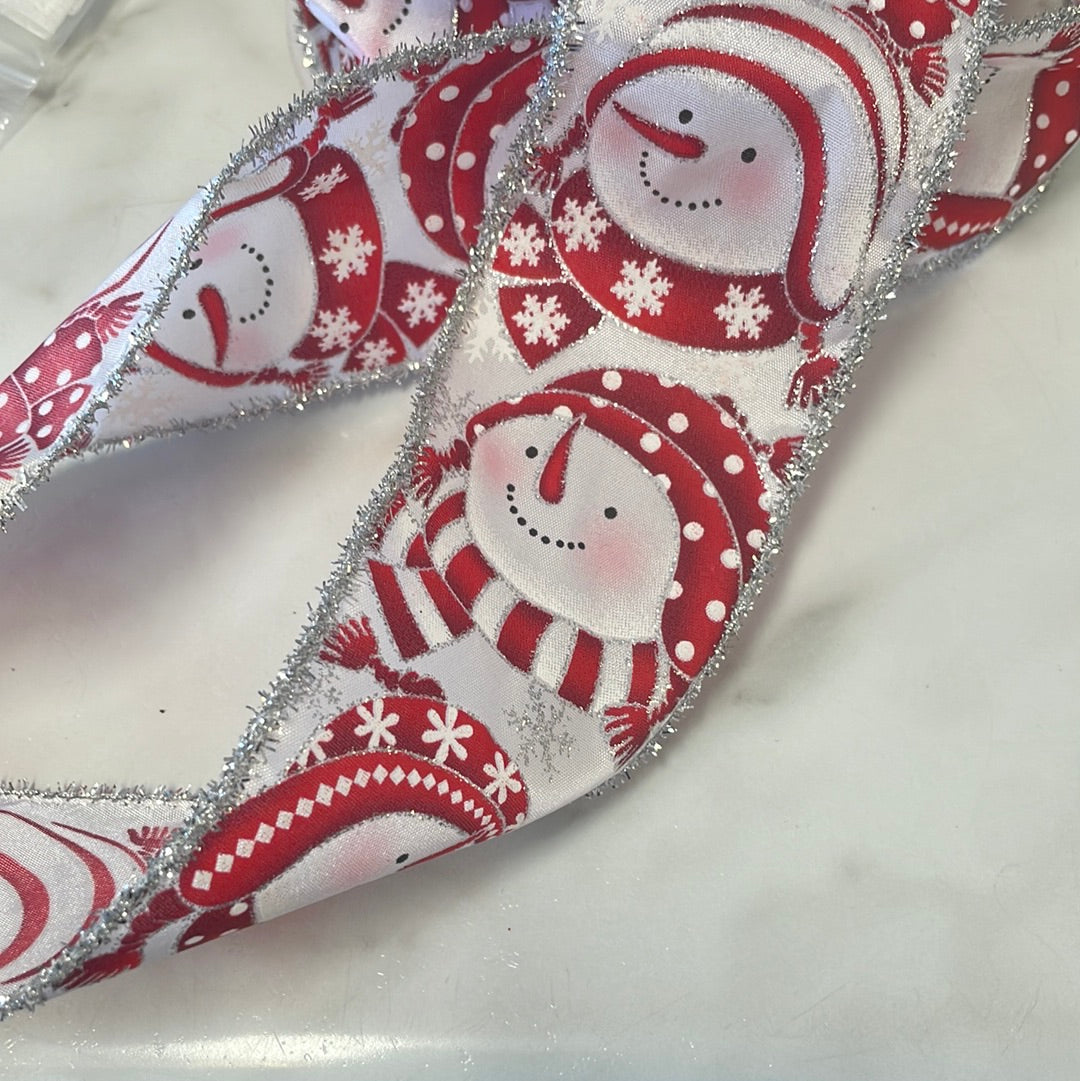 Snowman Wired Ribbon 50MM