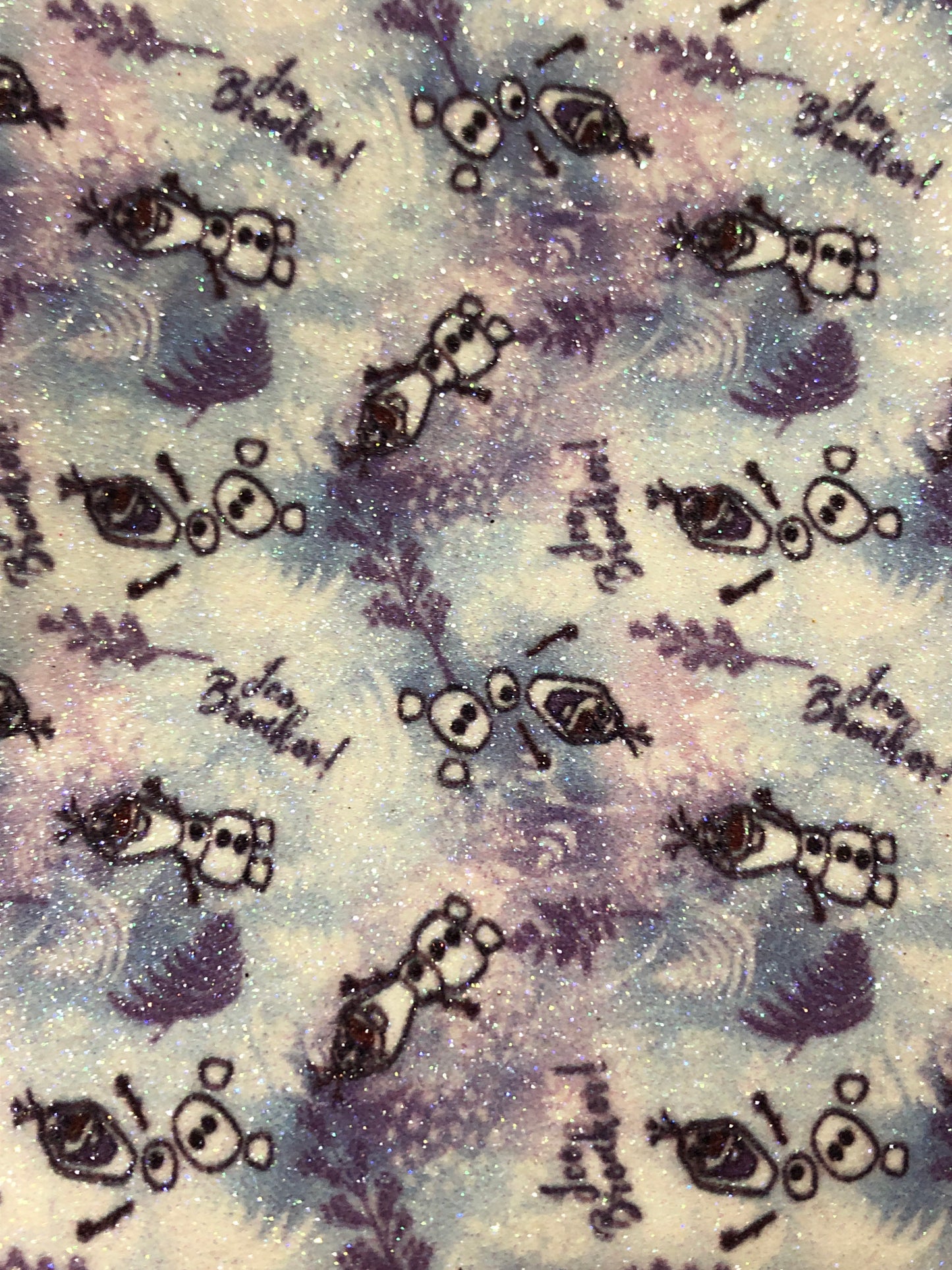 Build a snowman Fine Glitter Faux Leather