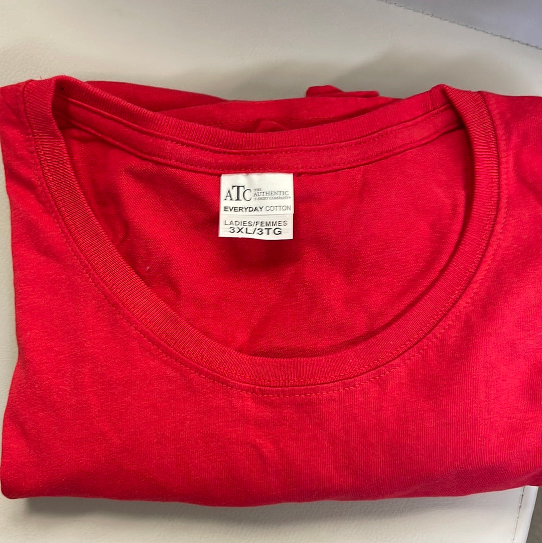 Red Everyday Cotton TShirt Ladies 3XL by ATC