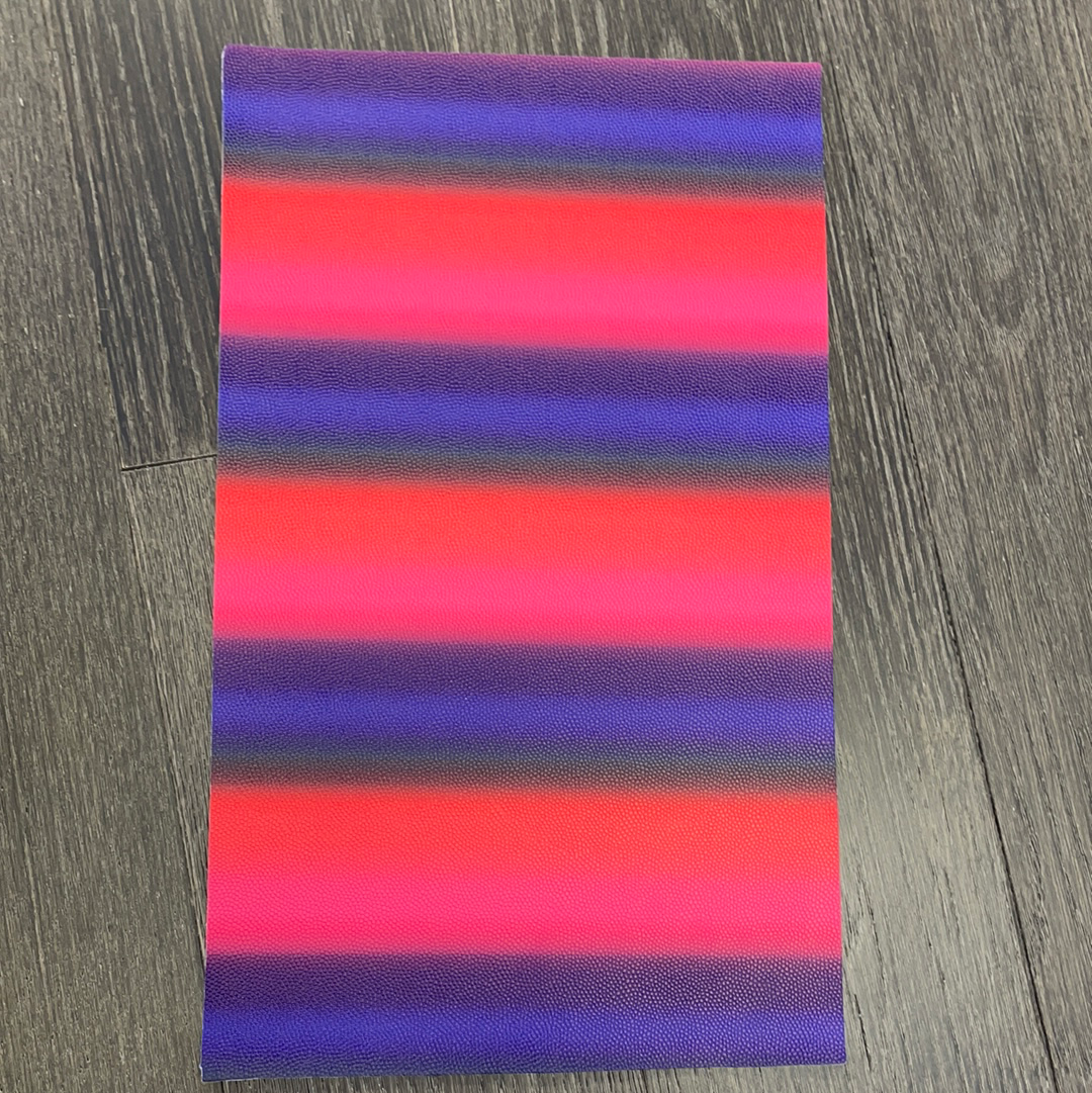 Bubble Faux Leather stripes Dk Pink Purple