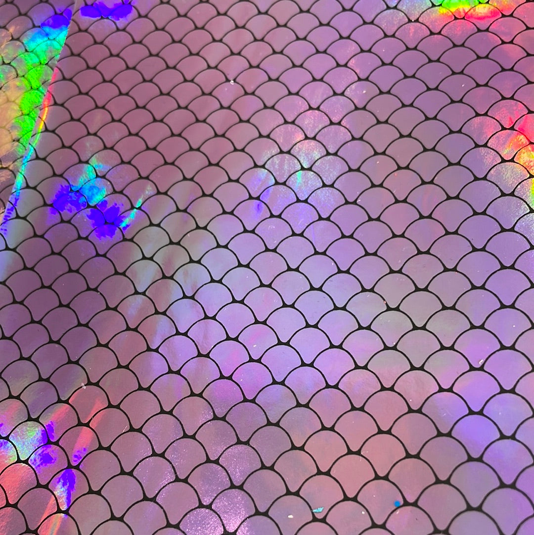 Mermaid Scales Faux Leather Purple