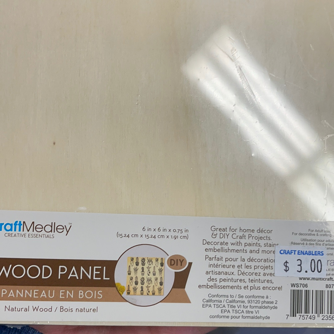 DIY Wood Panel Natural 3/4" Deep