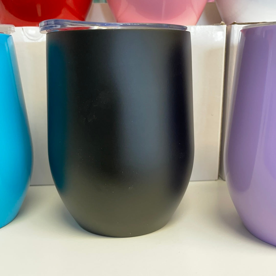 Matte Black Wine Tumblers