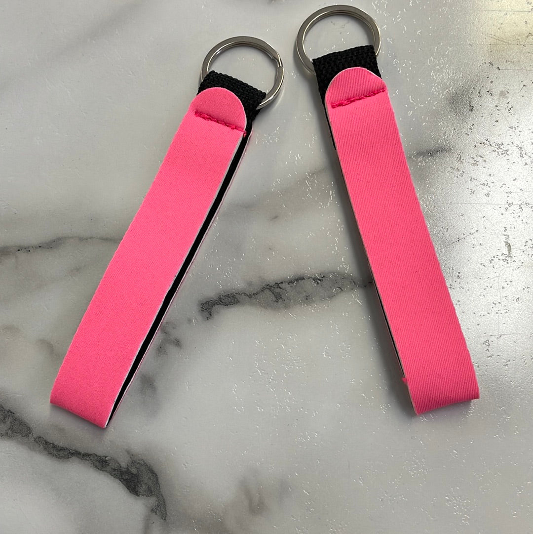 Wristlet Neoprene Sub Keyring- Hot Pink