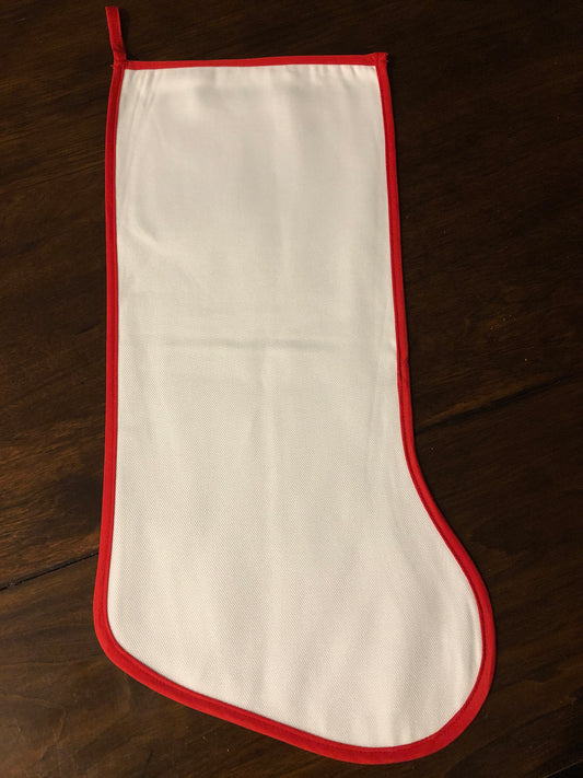 Sublimation Blank Stocking with Red