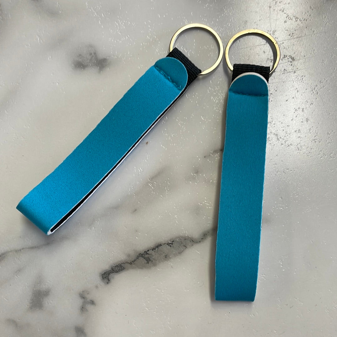 Wristlet Neoprene Sub Keyring- Lt Blue
