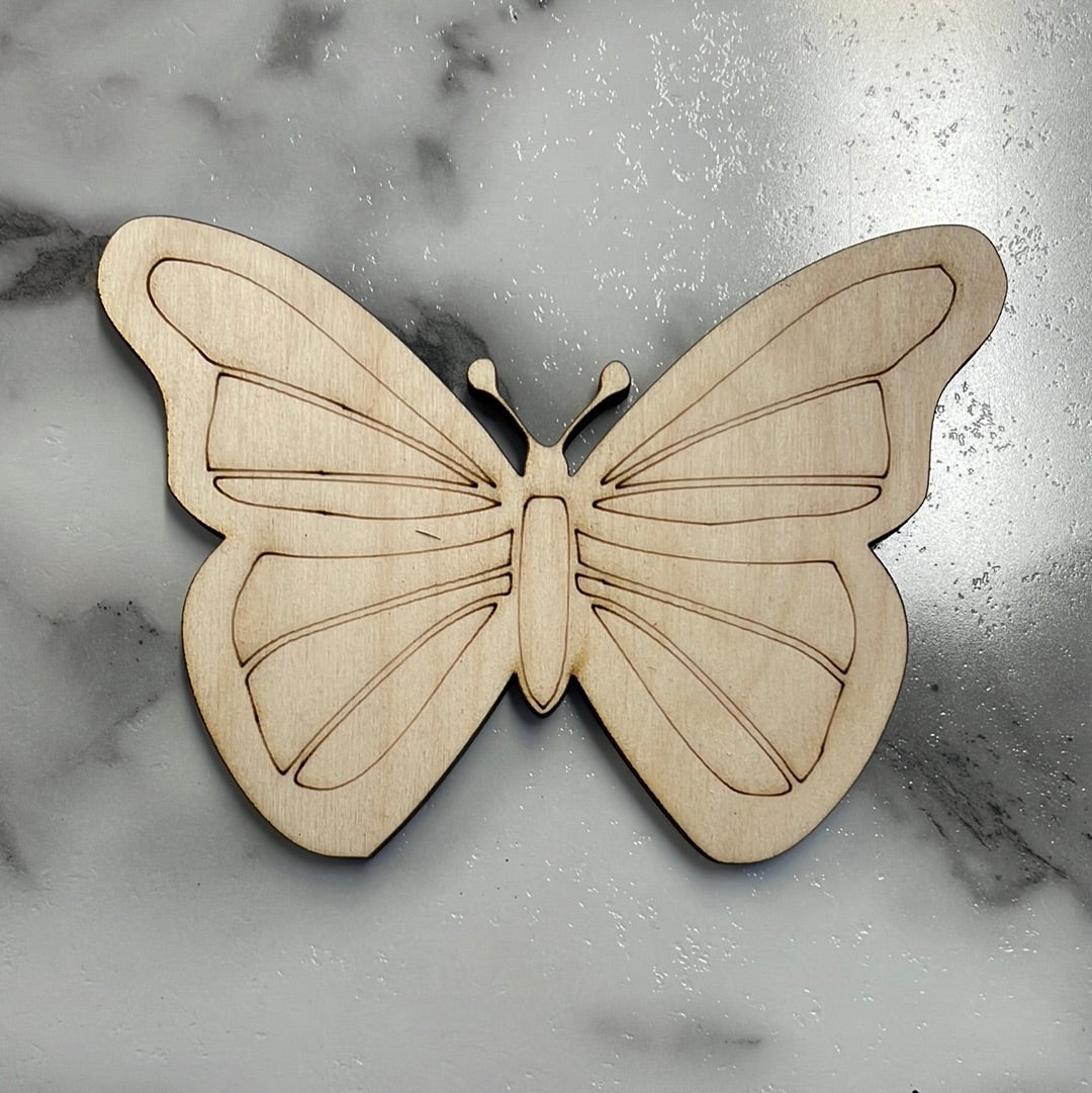 4 inch birch Butterfly