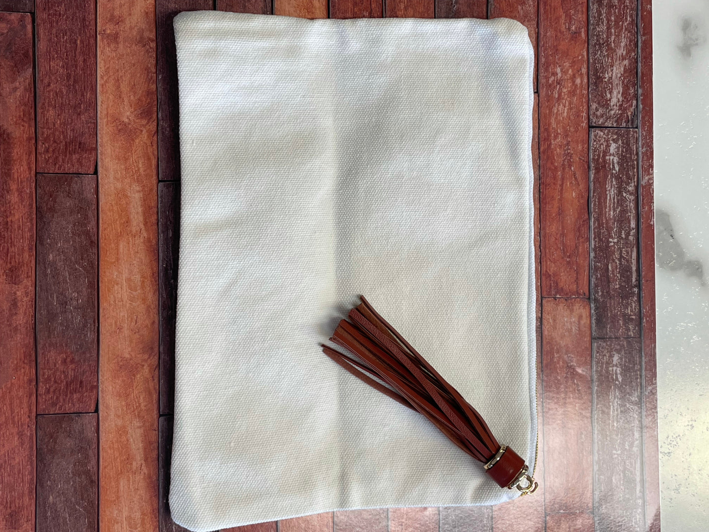 Lined Cosmetic Bag w Tassel