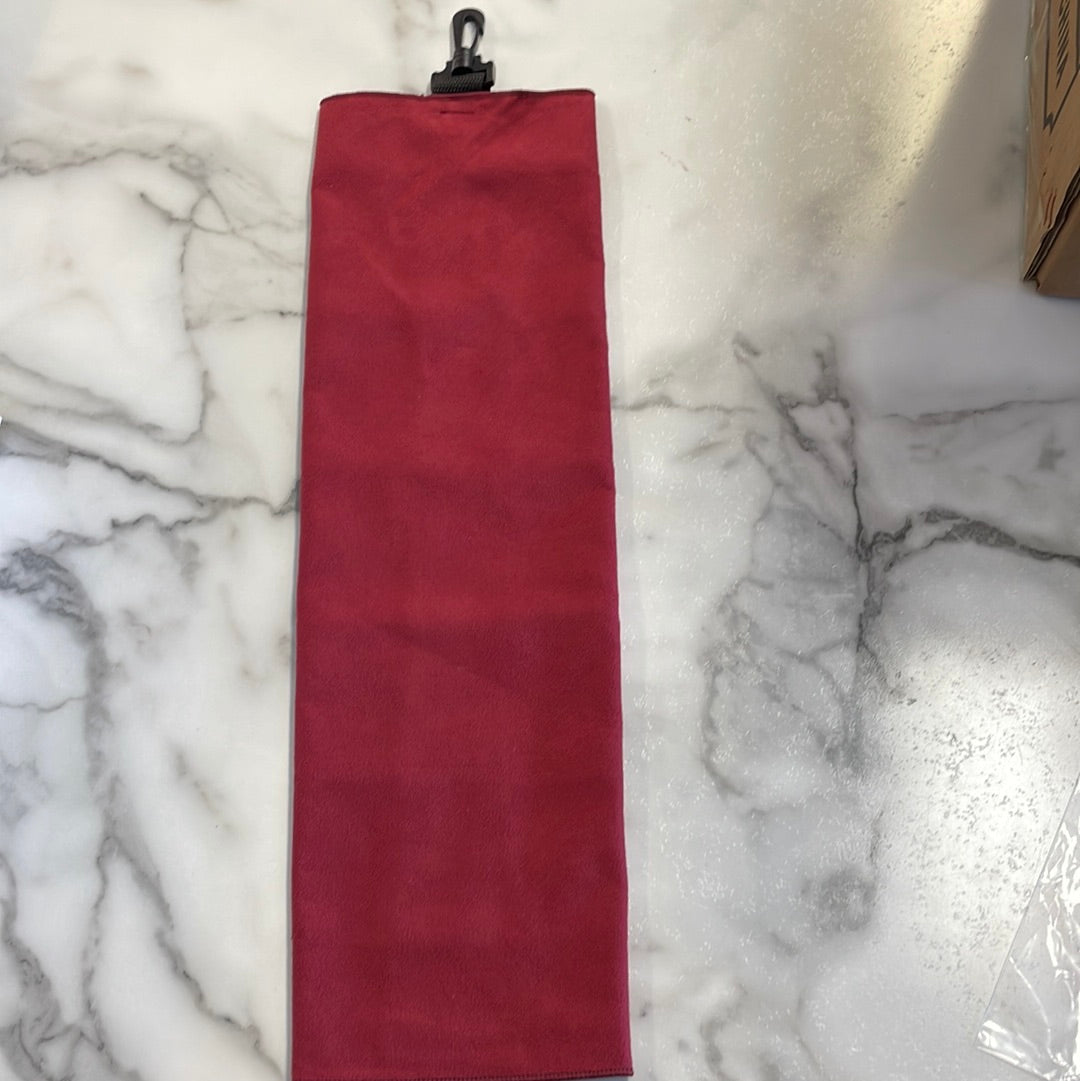 Burgundy Microfiber Golf Towels - Trifold
