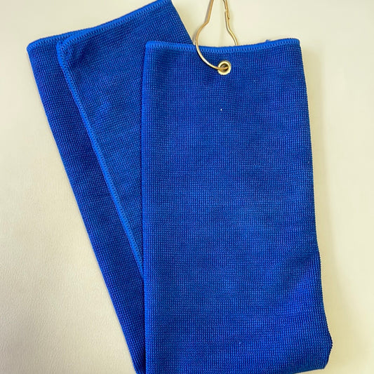 Blue Micro tech Trifold Golf Towel Blank - Long
