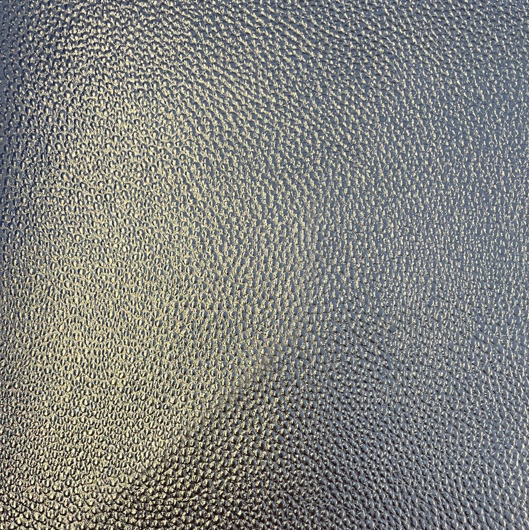 Gold Metallic Litchi Faux leather