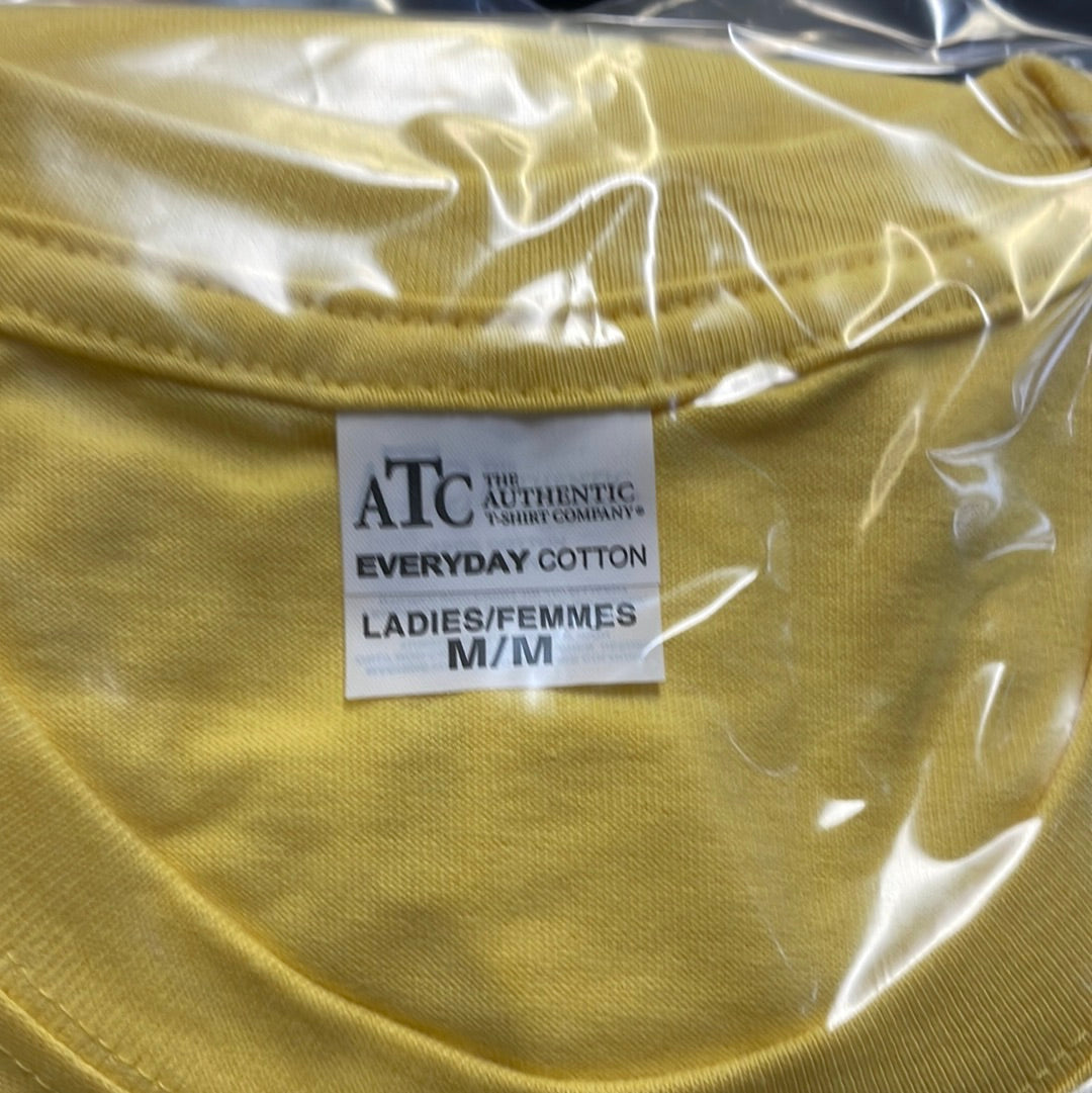 Yellow Cotton TShirt Ladies by ATC