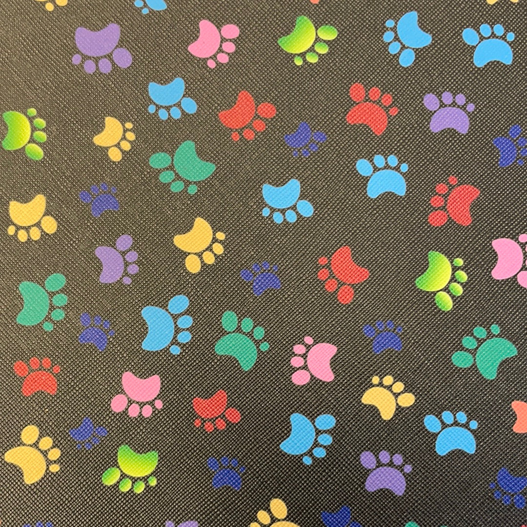 Paw Prints 5 Faux Leather