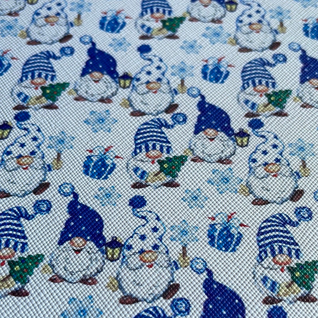 Gnomes Dk Blue Faux leather