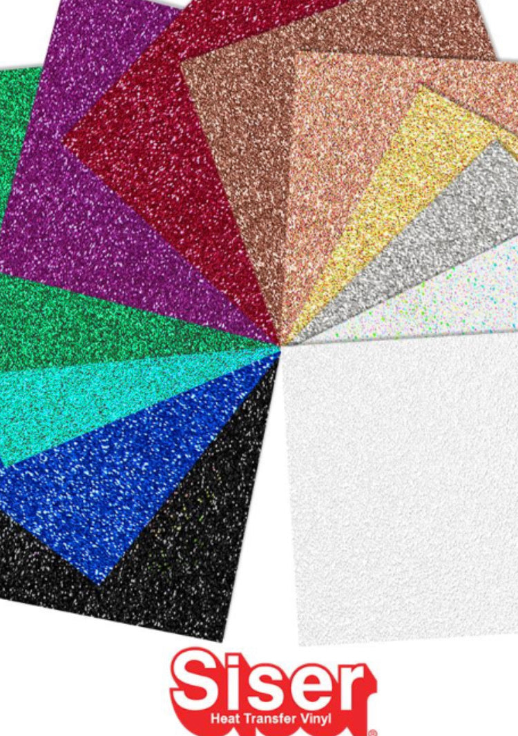 Starter Sampler of HTV Glitter sheets