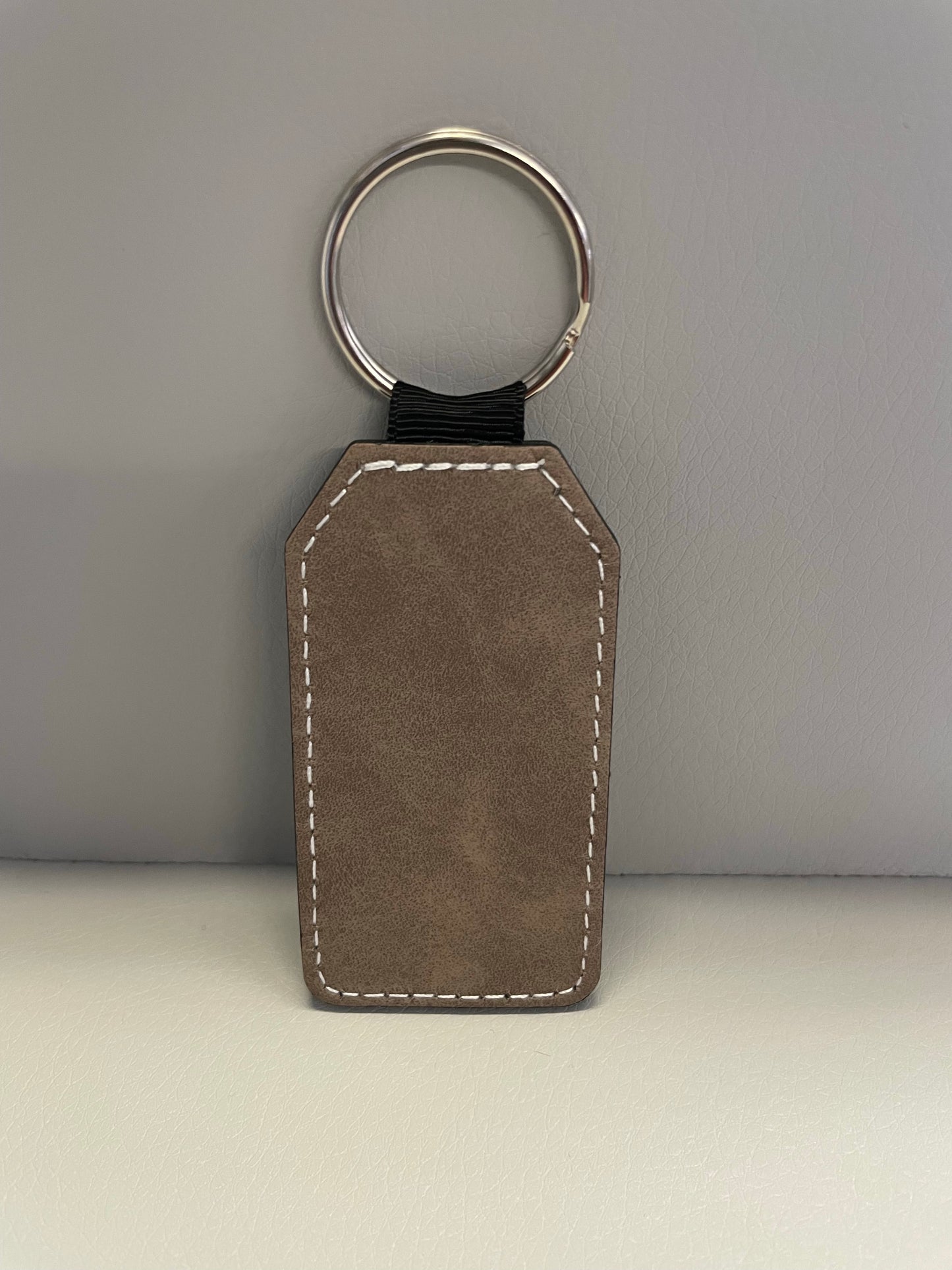 Barrel Sub PU Leather vs Key Ring - Grey