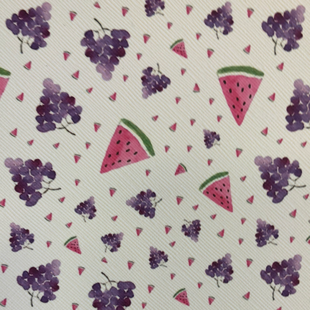 Faux Leather Watermelon and Grapes