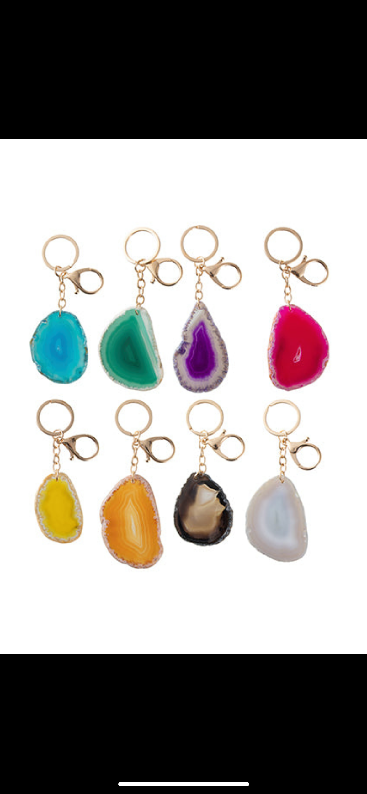 Engraving agate keyring - Orange
