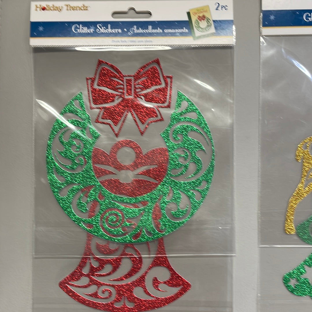 5.5"x6.25" Glitter Stickers 2-Pack Asst