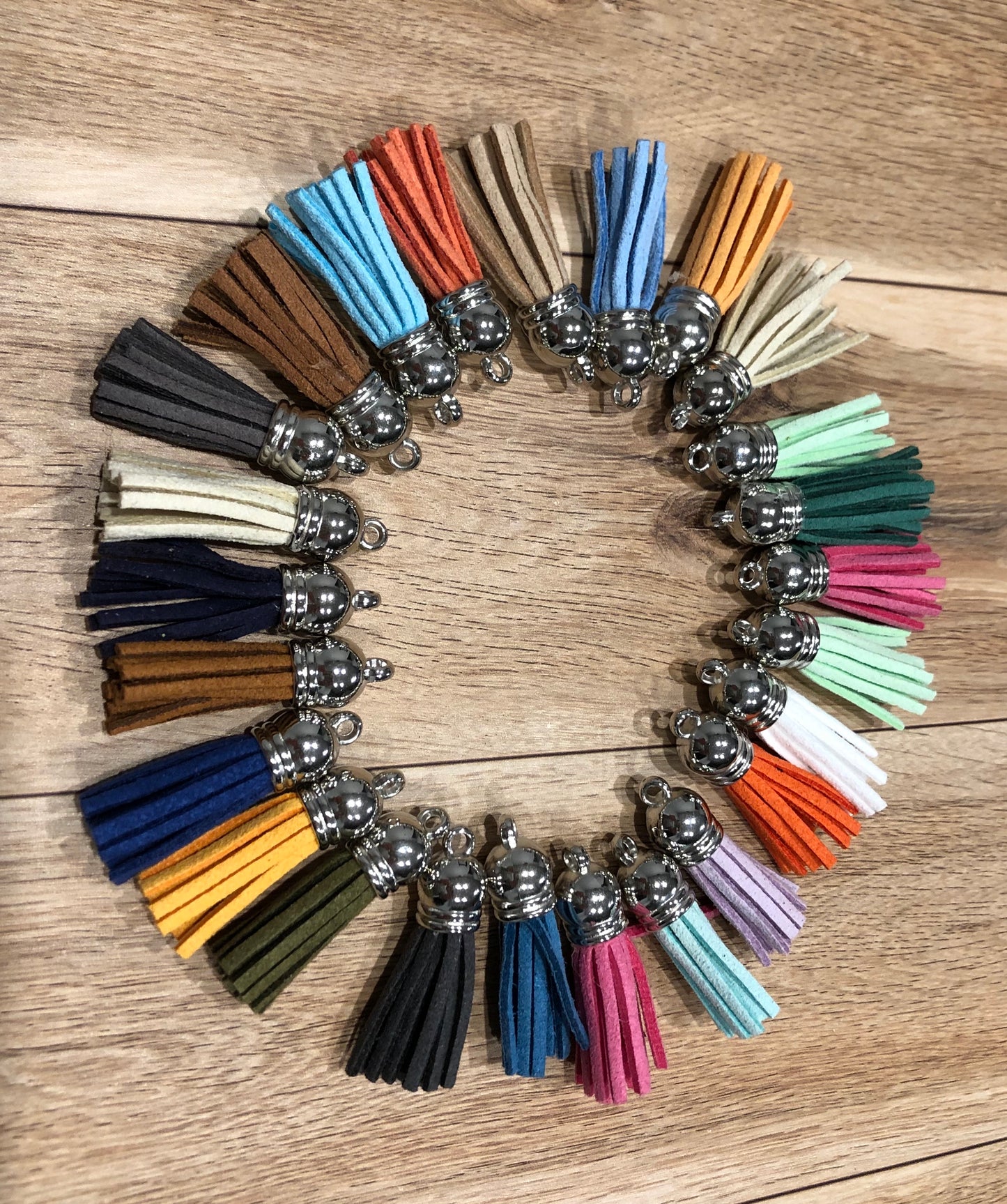 Tassels- 1.5 inch Assorted Colours with Silver Top