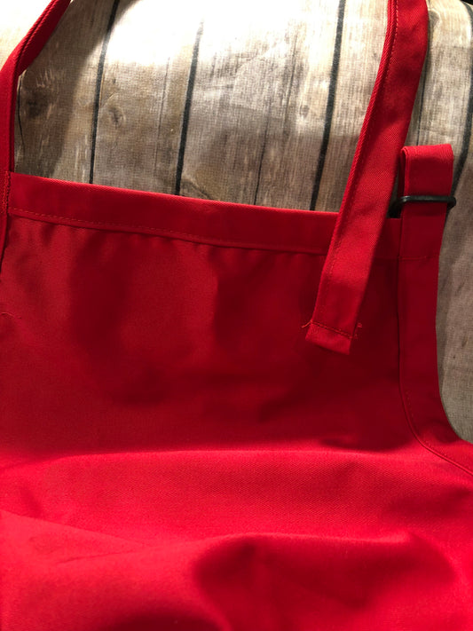 Aprons with Adjustable Neck Strap - Red