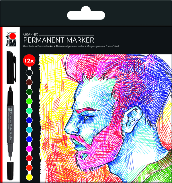 Marabou Permanent Alcohol Markers Significant 12 PK