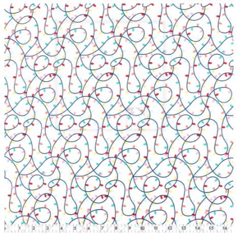 Christmas Lights 100% Cotton Fabric