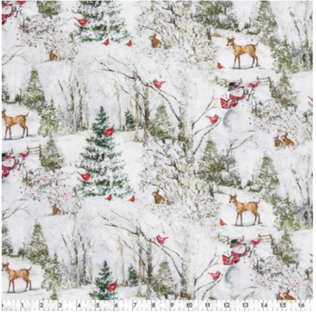 Cardinal Wonderland 100% Cotton Fabric