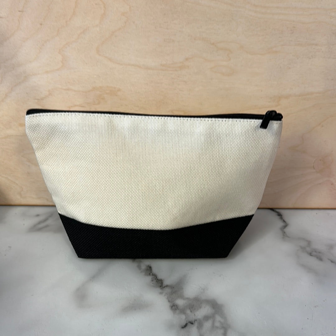 Black Bottom Stand up (Make Up) Bag