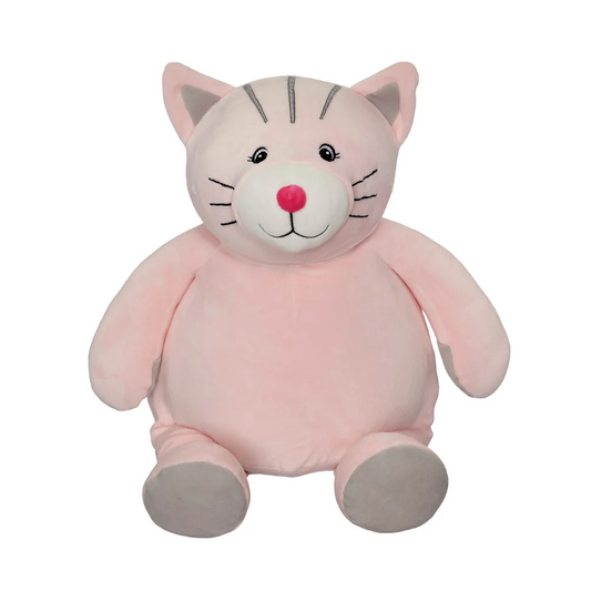 Pink Cat Squishy Buddy by Embroider Buddy 16 INCHES