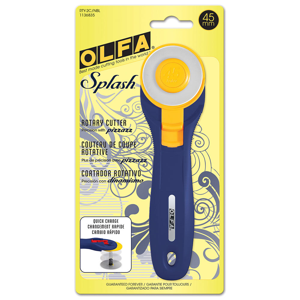 Olfa Splash 45MM Rotary Cutter - Navy Blue