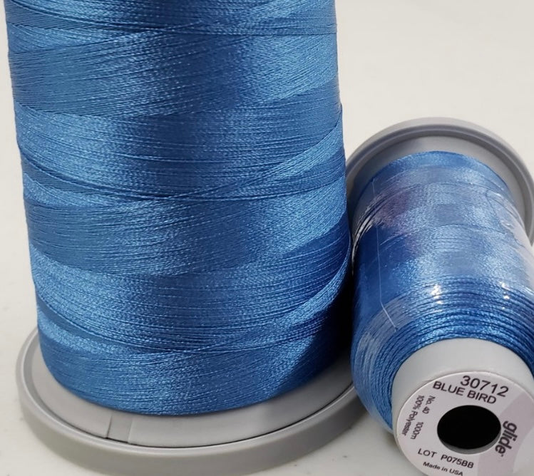 Glide 40wt Poly Thread - Blue Bird 30712 – Craft Enablers