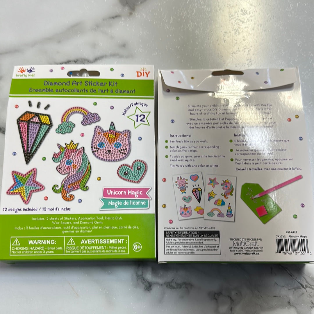 Diamond Art Sticker Kit  - Unicorn Magic