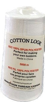 Cotton Look Polyester Bobbin Thread 5000 M