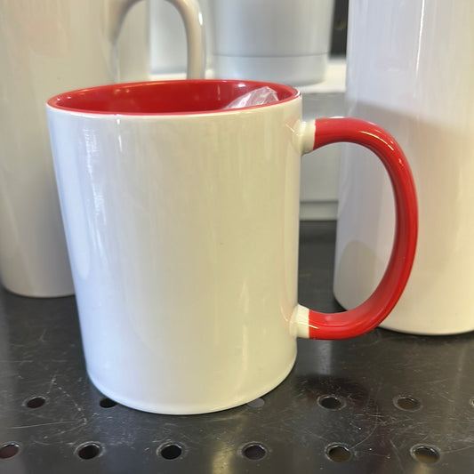 11 OZ Sub two Tone (Red )  Coffee Cups **PICKUP ONLY**
