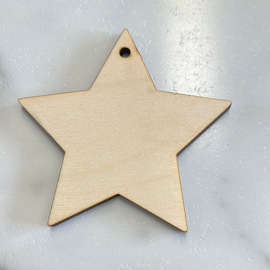 4” Baltic Birch Star Cutout