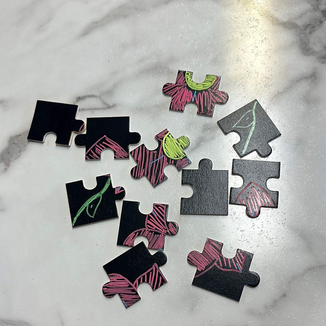 Chalk-It-Up Puzzle Pieces 12pc